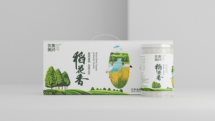 优食美坊大米包装设计提案 以自然之礼，承载一碗好饭
